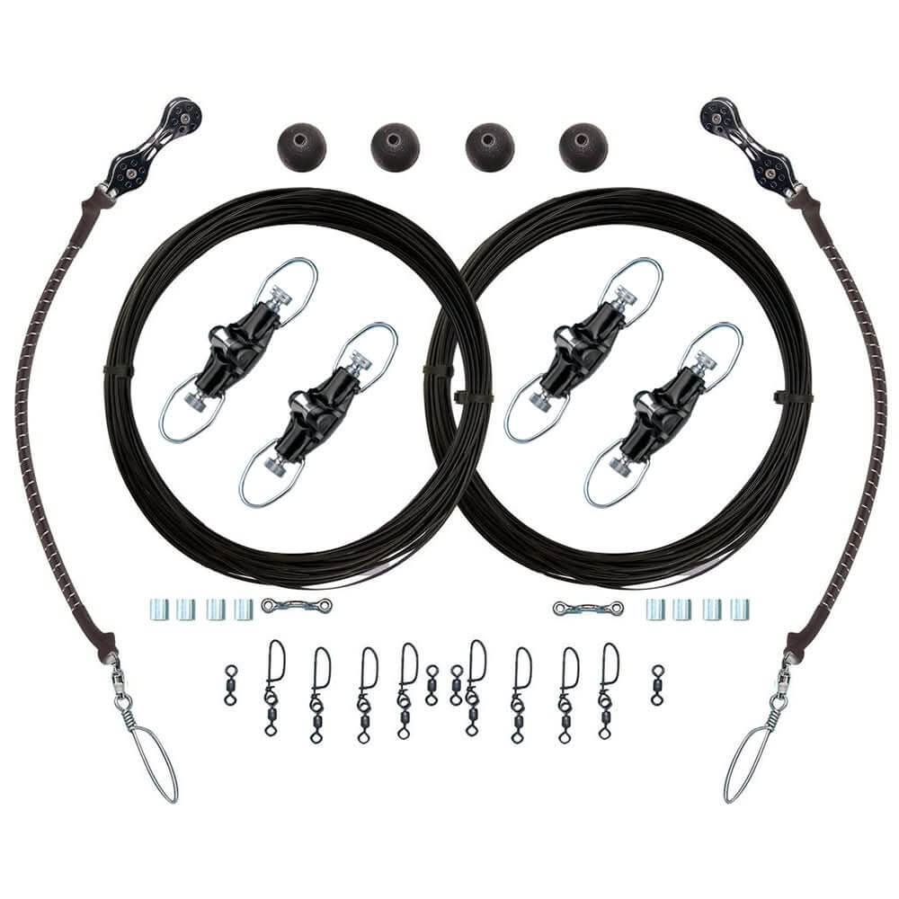 Rupp Double Rigging Kit with Nok - Outs - 320' Black Mono - CA - 0026 - MO - Anchor Express