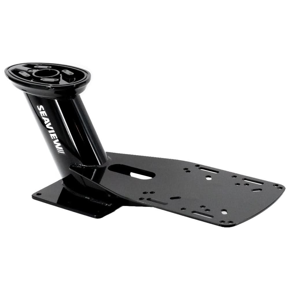 Seaview 13.25" Pre - Drilled Dual Mount f/Most Closed Dome Radars - Black - Top Plate Required - PMADM1M2BLK - Anchor Express