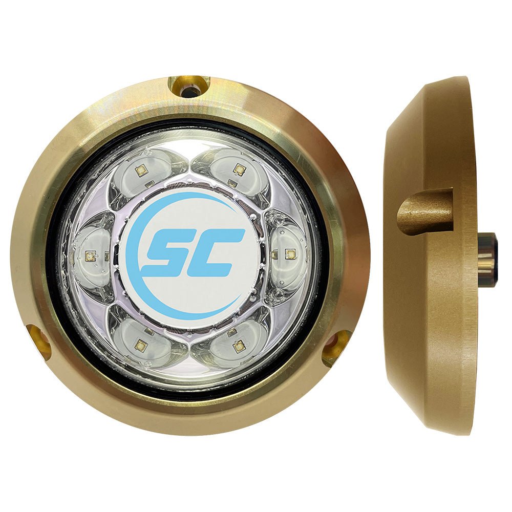 Shadow - Caster SC3 Series Great White Bronze Surface Mount Underwater Light - SC3 - GW - BZSM - Anchor Express