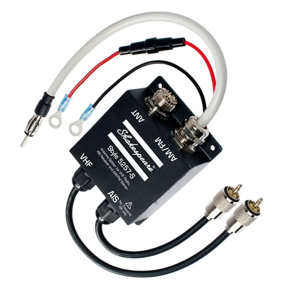 Shakespeare 5257 - S Antenna Splitter for VHF Radio, AIS Receiver and AM/FM Stereo - 5257 - S - Anchor Express