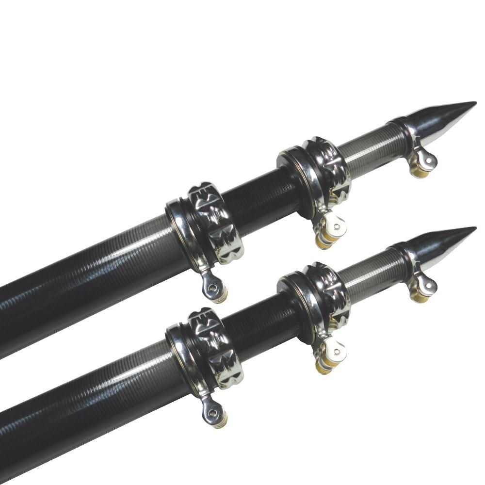 TACO 16' Carbon Fiber Outrigger Poles - Pair - Black - OT - 3160CF - Anchor Express
