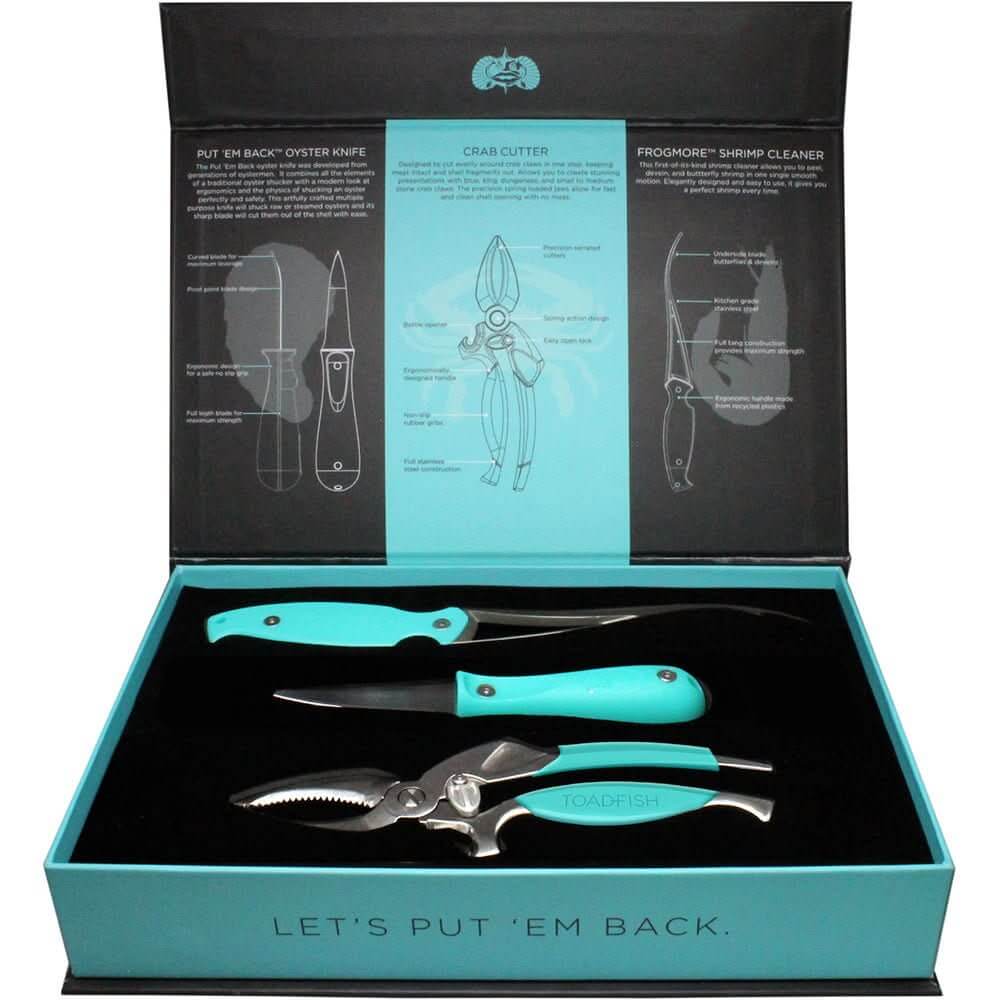 Toadfish Coastal Kitchen Collection - Oyster Knife, Shrimp Cleaner & Crab Cutter - 1011 - Anchor Express