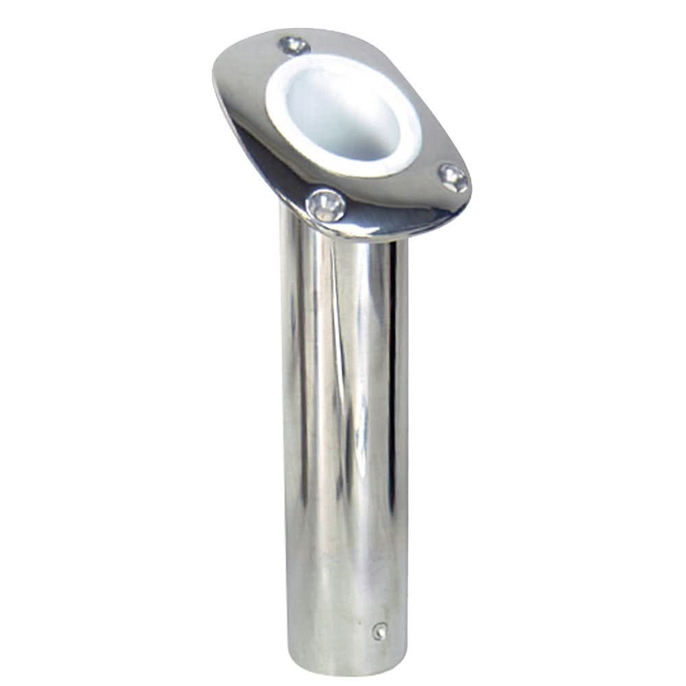 Whitecap Bluewater 30 Deg. Cast S.S. Flush Mount Rod Holder - 6174CBLUE - Anchor Express
