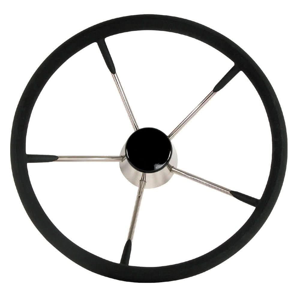 Whitecap Destroyer Steering Wheel - Black Foam, 15" Diameter - S - 9004B - Anchor Express