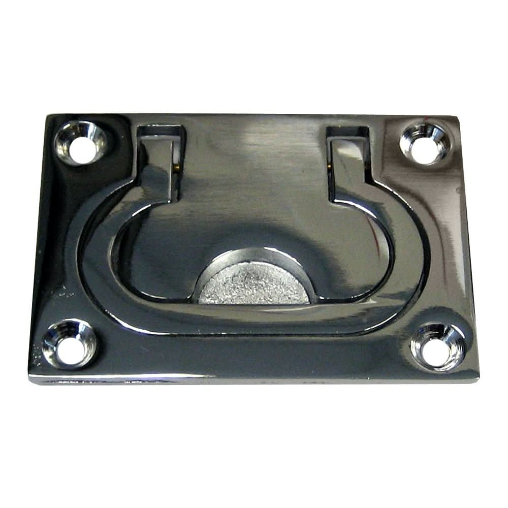 Whitecap Flush Pull Ring - CP/Brass - 3" x 2" - S - 3364C - Anchor Express