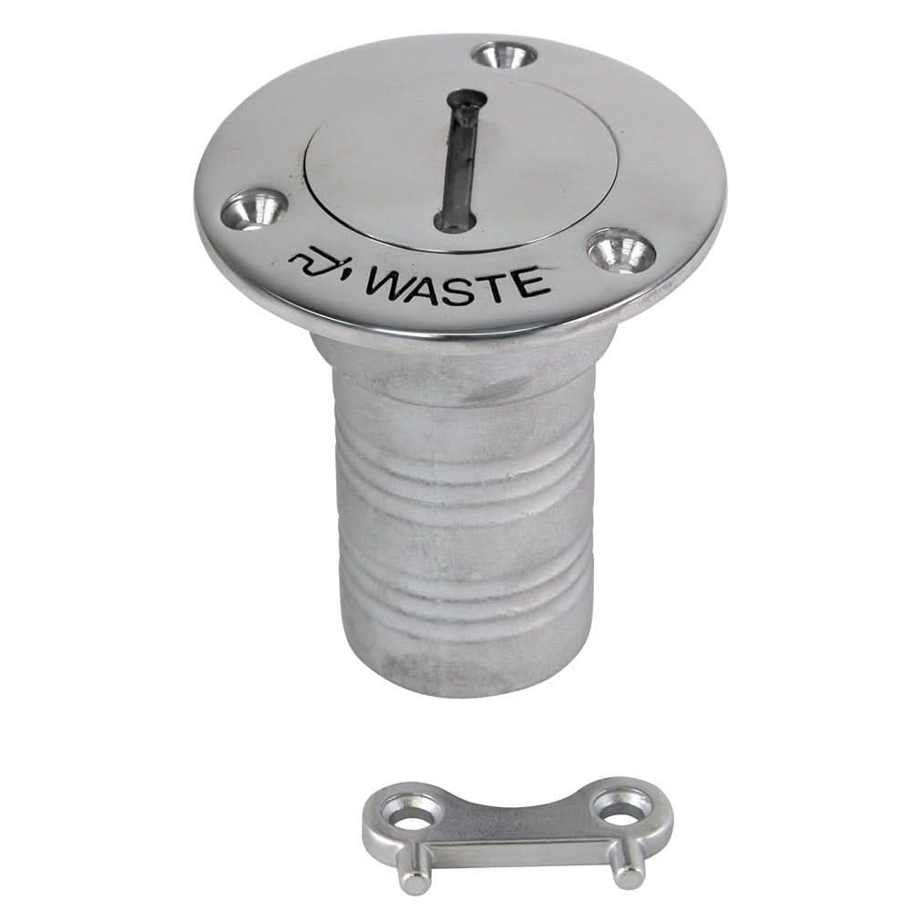 Whitecap Hose Deck Fill - 1 - 1/2" Hose Waste - 6126C - Anchor Express