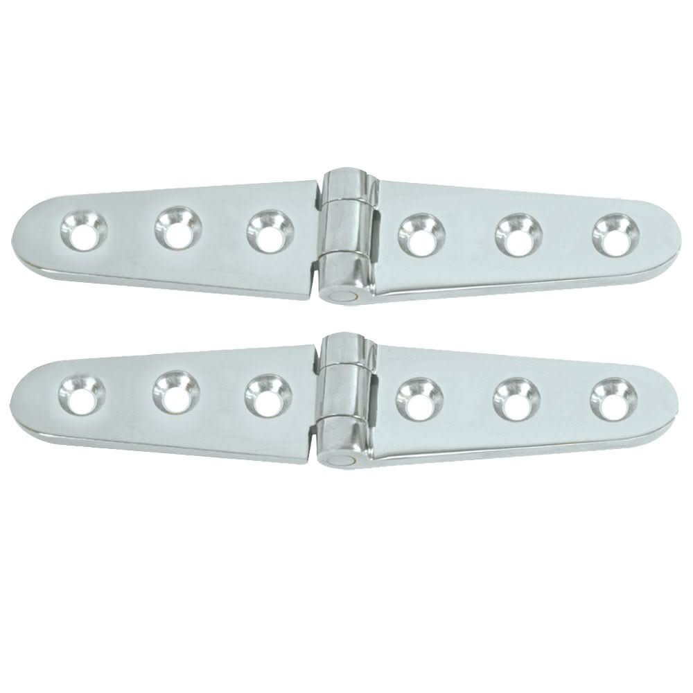 Whitecap Strap Hinge - CP/Brass - 6" x 1 - 1/8" - Pair - S - 605C - Anchor Express