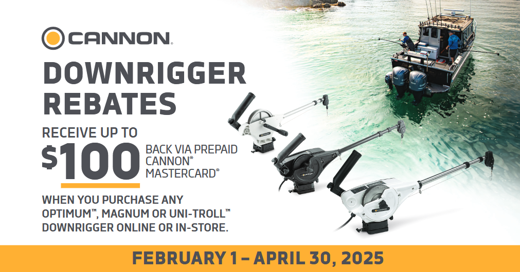 Cannon Downrigger Rebate