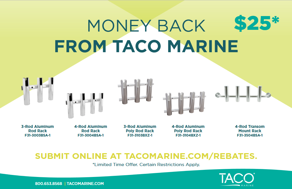 Get $25 back on select Taco rod holders