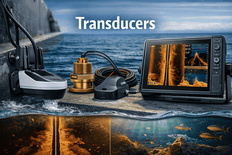 Marine transducers for fishfinders ensuring accurate sonar and depth readings in freshwater and saltwater.