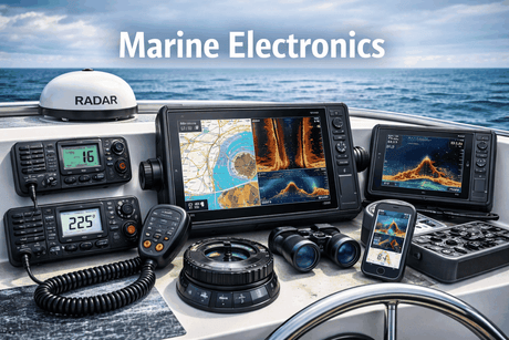 marine electronics devices for boating navigation and communication