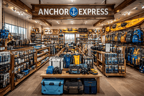Outdoor store showcasing durable outdoor camping equipment and accessories for adventure enthusiasts