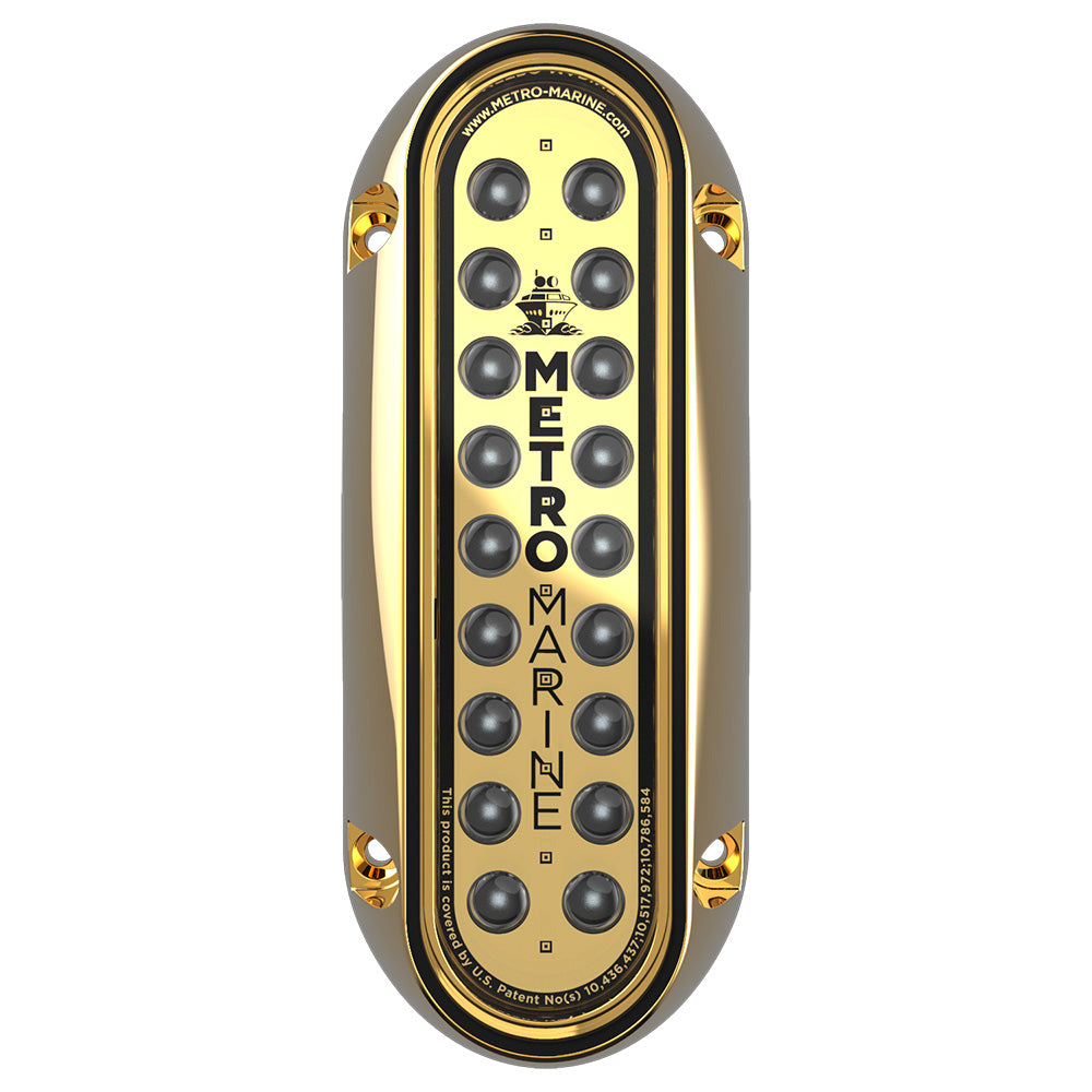 Metro Marine High-Output Elongated Vertical Mount Light w/Intelligent Monochromatic LED's - Green, 90° Beam - F-BME1-V-G3-90