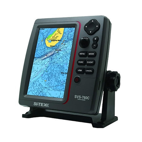 SI-TEX Standalone 7 GPS Chart Plotter System w/Color LCD, External GPS Antenna & C-MAP 4D Card - SVS-760C+