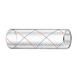 Trident Marine 5/8" x 50' Clear Reinforced PVC Hose Tubing Red & Blue Tracer - 162-0586