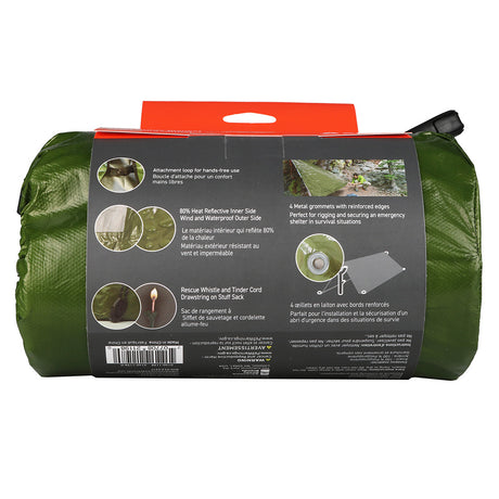SOL Survive Outdoors Longer Sport Utility Blanket - Compact Emergency Thermal Blanket with Windproof, Waterproof & Reflective Features