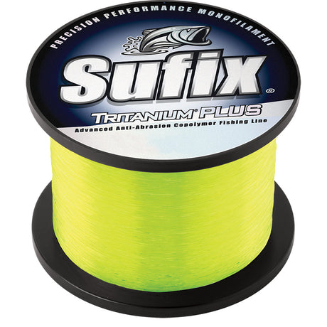Sufix Tritanum Plus 8lb Chartreuse Fishing Line - 6870 Yards for Surfcasting and Heavy Duty Applications - 696-208CH