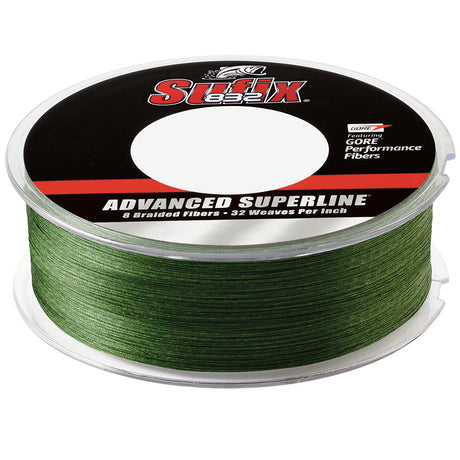 Sufix 832 Braid - 80lb Low-Vis Green, 600 Yards - Durable and High-Performance Fishing Line - 660-280G