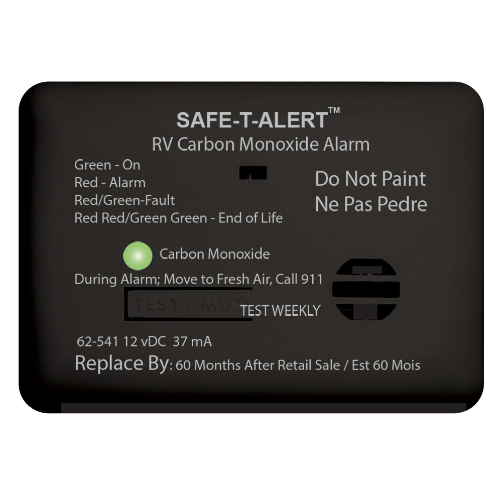 Safe-T-Alert 62 Series Carbon Monoxide Alarm - 12V - RV Surface Mount - Black