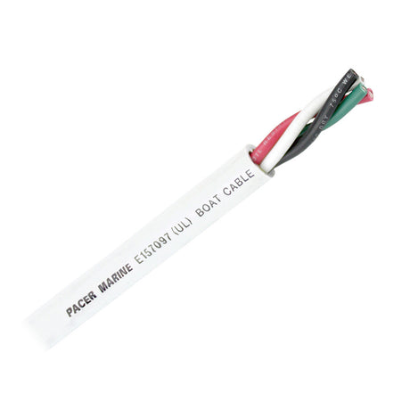 Pacer Group WR8/4-100 Round 4 Conductor Marine Cable - 100 Feet, 8/4 AWG, Black, Red, Green & White