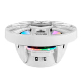 DS18 8" 2-Way Coaxial Marine Speakers w/Digital LED Lights & Bullet Tweeter - White - 175W, 4-Ohm - NXL-IQ8/WH