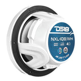 DS18 8" 2-Way Coaxial Marine Speakers w/Digital LED Lights & Bullet Tweeter - White - 175W, 4-Ohm - NXL-IQ8/WH