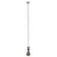 Seaview 36-Inch Manually Folding Marine Light Post with Stainless Steel Base and Navigation Light - White
