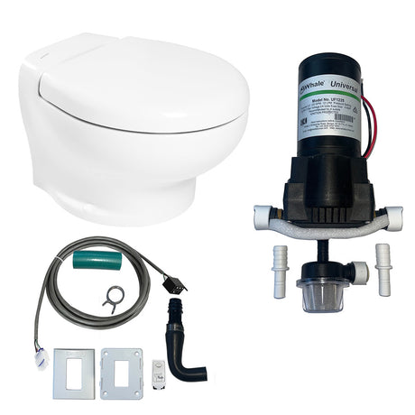 Thetford Marine Nano Eco Compact Toilet Raw Water Kit with Inlet Pump - 24V - T-NAN024PW/E/NA-RWKIT