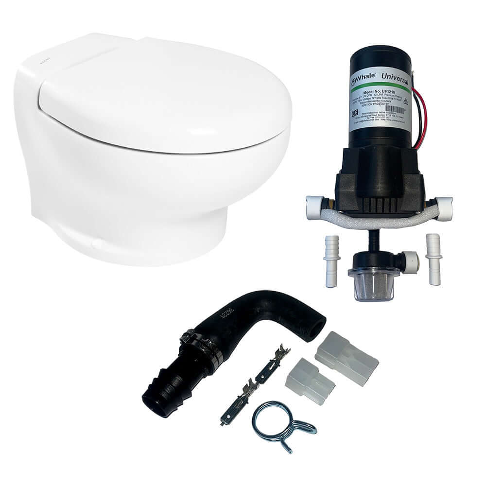 Thetford Nano Eco Compact Toilet Raw Water Kit w/Inlet Pump - 12V - T-NAN012PW/TSFT/NA-RWKIT