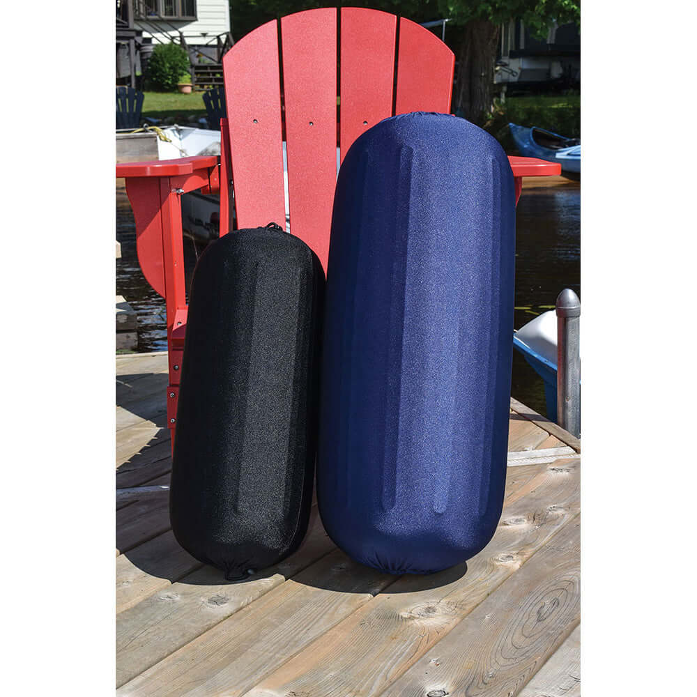 Dock Edge Reversible Fender Cover - Black/Blue - Medium - DE965869F