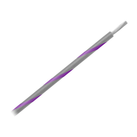 Pacer Group 14 AWG Striped Marine Wire 500 ft spool - Grey with Violet Stripe