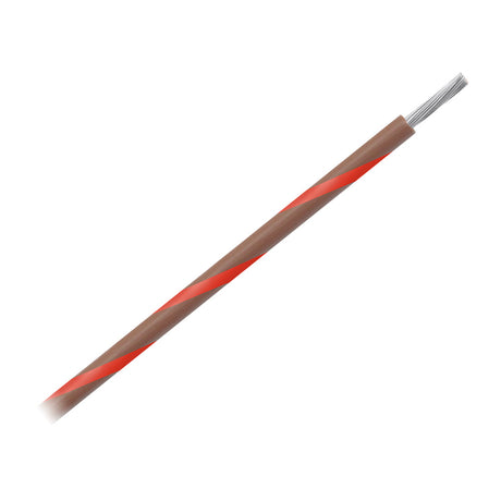 Pacer Group 14 AWG Striped Marine Wire 500' Spool - Brown with Red Stripe