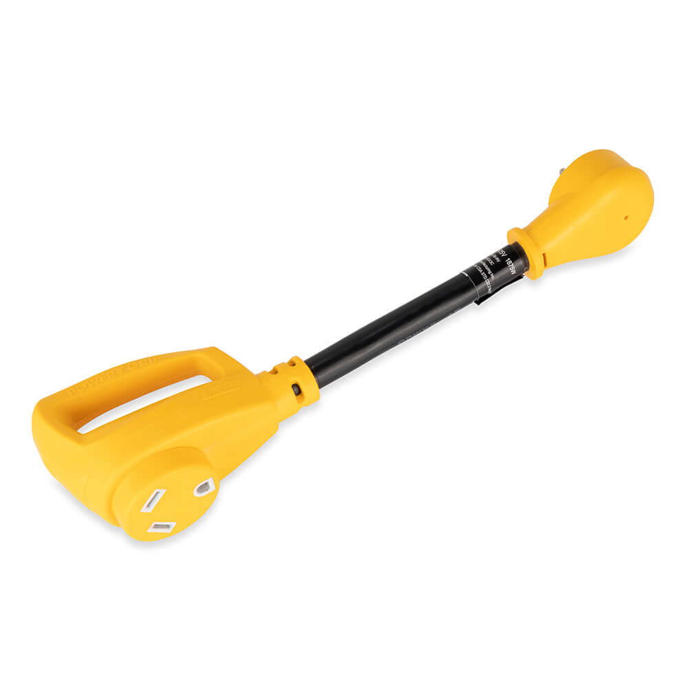 Camco Power Grip Dogbone 15 Amp Male / 30 Amp Female Adapter - 12" - 55165