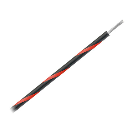 Pacer Group 14 AWG Striped Marine Wire 500' Spool - Black with Red Stripe