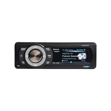 Aquatic AV MP5+ Stereo (Adventure+ Series) Waterproof Marine Audio System with 3-Color LCD and Sirius XM Compatibility - MP521