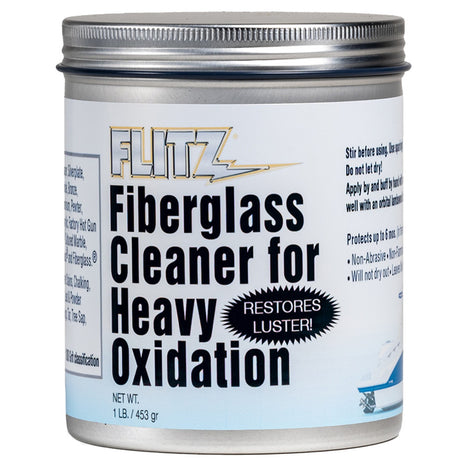 Flitz Fiberglass Cleaner for Heavy Oxidation * 1 lb | Restores Marine and RV Surfaces