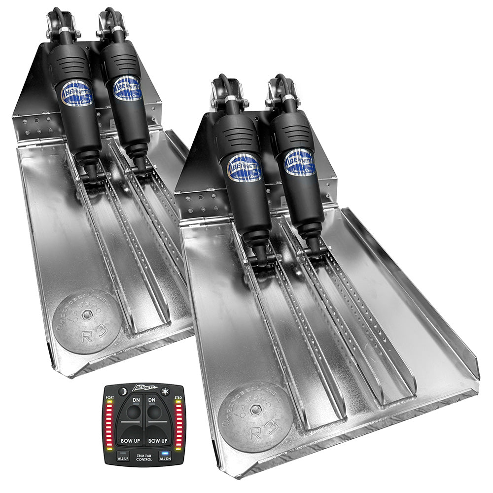 Bennett Marine BOLT 14x23 Dual Electric Trim Tab System with One Box Indication Unit - BOLT1423HD-OBI
