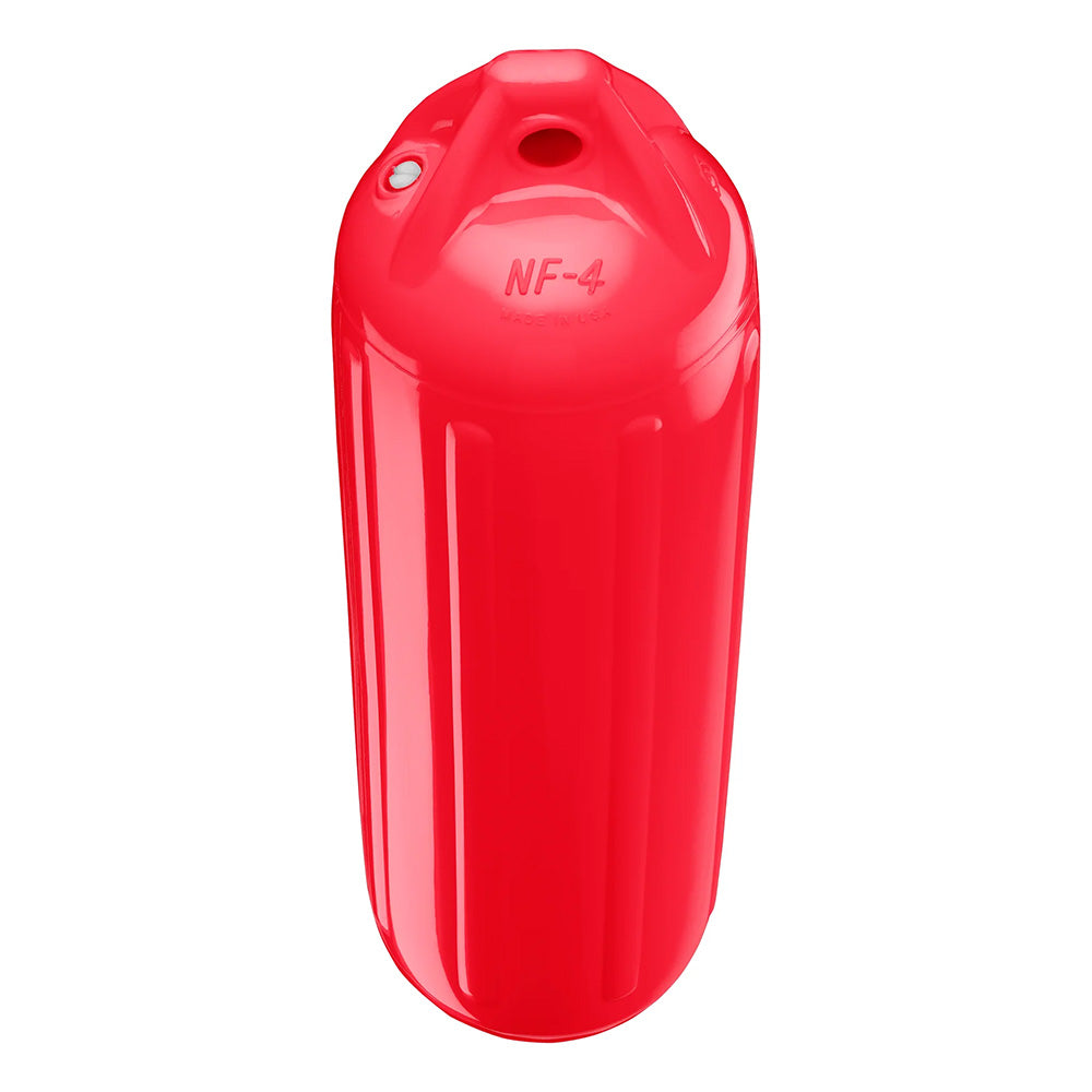 Polyform U.S. NF-4 Heavy-Duty Twin Eye Boat Fender - 6.4 x 12.6 Inches, Red
