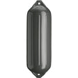 Polyform NF-4 Heavy-Duty Twin Eye Boat Fender - 6.4 x 12.6 inches, Graphite