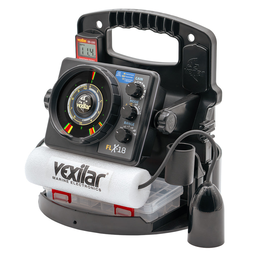 Vexilar FLX-18 Pro Pack II Fishing System with 12 Degree Ice-Ducer and DD-100 - PPX1812