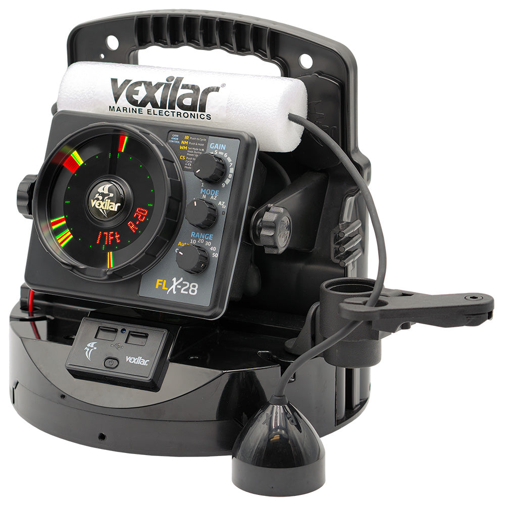 Vexilar FLX-28 Pro Pack Elite Fishing System with Pro View Ice-Ducer and Lithium Battery - PPEL28PV