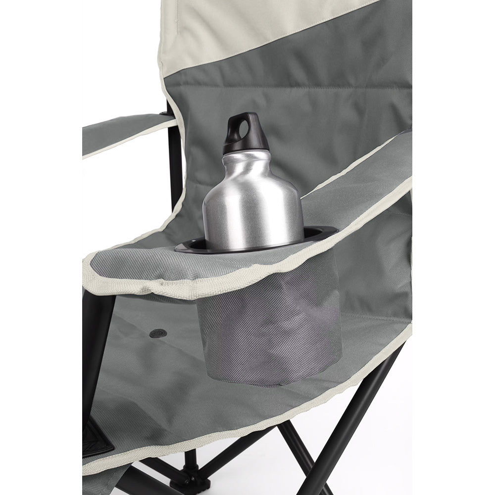 Coleman Big & Tall Quad Camping Chair in Grey - Heavy Duty Support for Up to 600 lbs