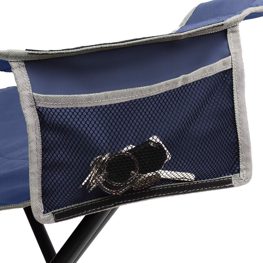 Coleman Big & Tall Quad Camping Chair Skyfall Blue * Heavy Duty Support and Comfort