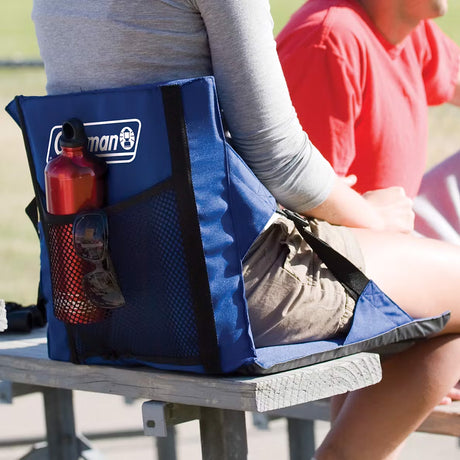 Coleman Stadium Seat Blue with Padded Comfort and Compact Design