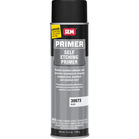 SEM Self Etching Primer 20oz Aerosol Can - Black for Metal Preparation