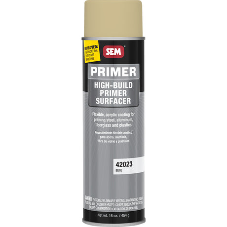 SEM High-Build Primer Surfacer 20oz Aerosol Can Beige for Automotive and Industrial Use