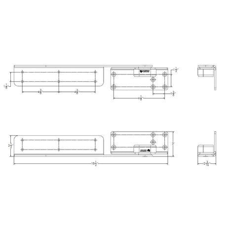 TACO Marine Command Ratchet Hinge - 18-1/2 inch Polished 316 Stainless Steel with Hard Stop - H25-0048