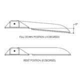 TACO Marine Command Ratchet Hinge - 18-1/2 inch Polished 316 Stainless Steel with Hard Stop - H25-0048