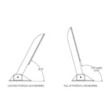 TACO Marine Command Ratchet Hinge - 18-1/2 inch Polished 316 Stainless Steel with Hard Stop - H25-0048