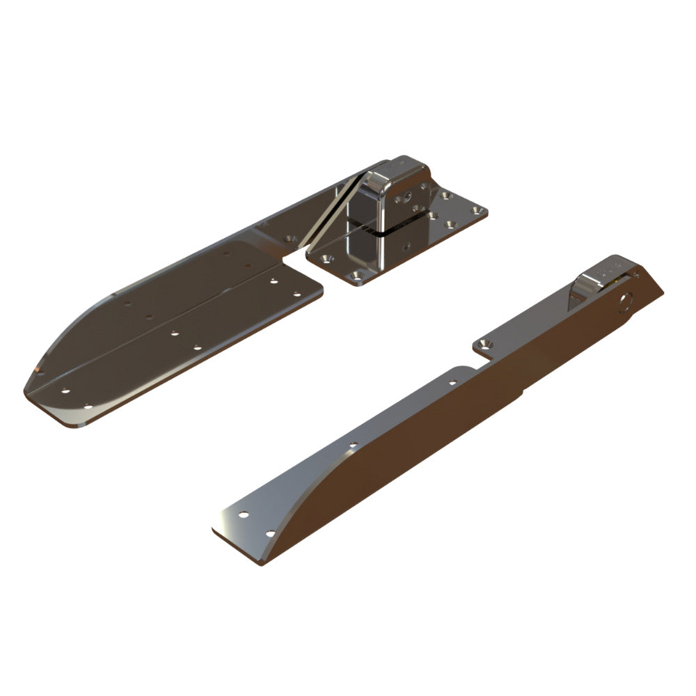 TACO Marine Command Ratchet Hinge - 18-1/2 inch Polished 316 Stainless Steel with Hard Stop - H25-0048